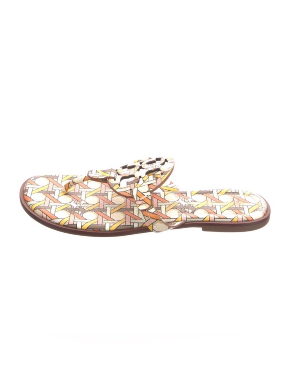 Tory Burch Multicolor Woven-Print Slide Sandals
